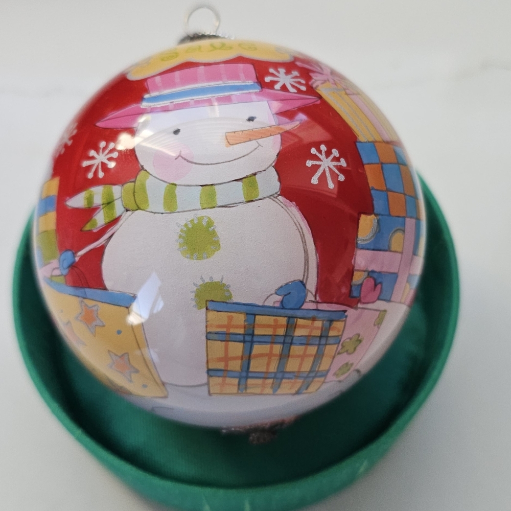 Li Bien Pier 1 2006 Festive Snowman Christmas Ornament